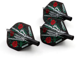  Darts toll Cuesoul TERO AK4, fekete, rózsa mintás, Standard toll