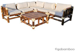 gobamboo Bambusz kerti bútor L-szett