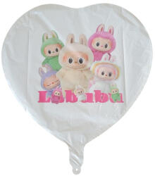 Personalizabil Balon inima alb personalizabil Labubu 45 cm - articole-petreceri - 19,99 RON