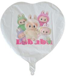 Personalizabil Balon inima alb personalizabil Labubu 45 cm