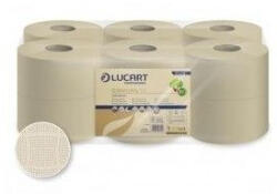 Lucart EcoNatural 19J, toalettpapír, 19cm-es, 2r, havana, 160m/tek. , 12tek. /zsugor