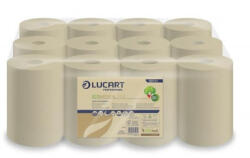 Lucart EcoNatural 14 CF, tekercses törlőpapír, 14cm-es, 2r. , havana színű, 255lap/tek. , 12tek. /zsugor