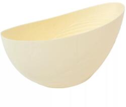  Műanyag csónak féloldalt bordás krém M11x25x10cm (MD031)