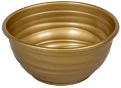  Műanyag mintás kerek tál arany D16cm M8cm (MD051)