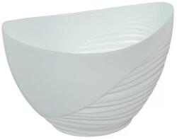  Műanyag csónak féloldalt bordás fehér M12x17x10cm (MD036)