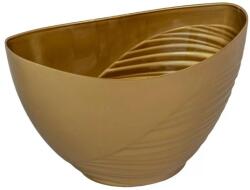  Műanyag csónak féloldalt bordás arany M12x17x10cm (MD035)