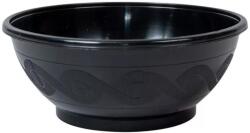  Műanyag kerek tál mintás fekete D18cm M7cm (MD041)