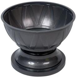  Műanyag talpas tál grafit D18cm M13cm (MD052)