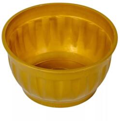  Műanyag bordás tál arany M15cm D8cm (MD039)