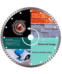 Red Mountain Disc diamantat pentru materiale de constructii Red Mountain, Turbo Segmentat presat la rece (RM74-GRDWC230) Disc de taiere