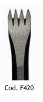 MILANI UTENSILI Dalta sculptura piatra pentru ciocan pneumatic4 dinti , 7 mm, Milani Utensili (F420AMP) Dalta