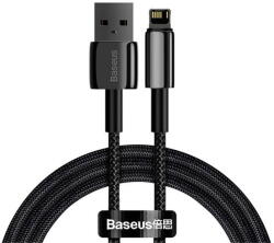 Baseus CALWJ-A01 BASEUS TUNGSTEN GOLD adatkábel (USB - lightning, 2.4A, gyorstöltő, 200cm, törésgátló) FEKETE (CALWJ-A01)