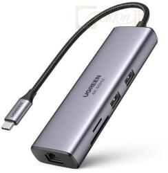 UGREEN Notebook kiegészitők UGREEN 7in1 4K HDMI USB C Hub 60515 (60515)