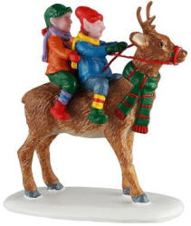 Lemax reindeer rides Santa's Wonderland 2025 - dekorfalvak