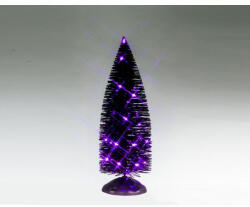  Lemax black bristle tree with purple lights Spooky Town 2025