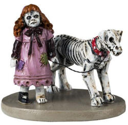  Lemax creepy doll & dog Spooky Town 2025