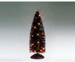  Lemax black bristle tree with orange lights Spooky Town 2025