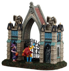  Lemax gargoyle gate Spooky Town 2025