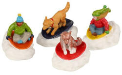Lemax dog snow saucer fun s/4 Vail Village 2022