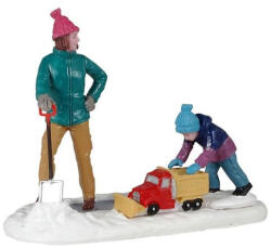 Lemax clearing the sidewalk Vail Village 2021 - dekorfalvak