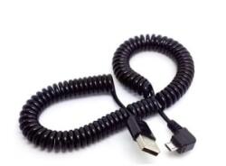 Gigapack Adatkábel (microUSB, 300cm, spirálkábel) FEKETE 'Gigapack csomagolás' (GP-55099) (GP-55099)