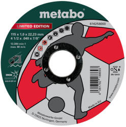 Metabo vágókorong 115 x 1, 0 mm, Inox TF 41, Novorapid Limited Edition Soccer (616258000) - megatool