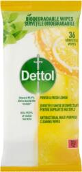 Dettol Power&Fresh univerzális felülettisztító törlőkendő Citrom 36db
