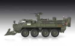Trumpeter 1/72 M1132 Stryker mérnök szállító jármű model buldózer adapterrel (TRU07456)