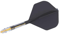Cuesoul Fluturas si tija darts Cuesoul ROST T19, negru-galben, fluturas tip Big Standard Wing, tija din carb (CS162637)