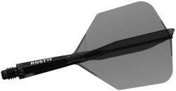 Cuesoul Fluturas darts si tija Cuesoul ROST 77, negru transparent, fluturas Big Wing si tija scurta (CS165324)