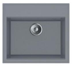MOFÉM Zenit 1B 560x510mm (1 medence) beépíthető szürke gránit mosogató szifoncsomaggal (760012801G7)
