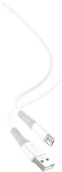 XO NB225 micro USB adatkábel (Fehér) - szilikon, kétszínű kivitel