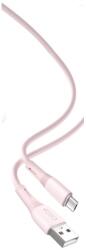 XO NB225 micro USB adatkábel (Rózsaszín) - szilikon, kétszínű kivitel