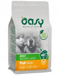 Oasy Pork Maiale Felnőtt M/L Kutyaeledel Felnőtt Kutyáknak Sertéshússal 12kg