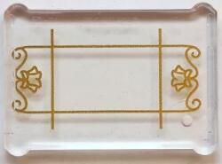 LEGO® 7757pb001c12 - LEGO átlátszó ablaküveg 1 x 3 x 2 méretű, arany mintával (7757pb001c12)