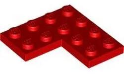 LEGO® 2639c5 - LEGO piros lap 4 x 4 méretű, sarok (2639c5)