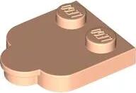 LEGO® 5518c90 - LEGO világos nugát csempe 2 x 2 méretű, kerekített sarkokkal, félkör kiegészítéssel és 2 bütyökkel a szélén (5518c90)