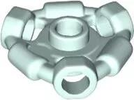 LEGO® 1941c152 - LEGO világos aqua minifigura fegyver tartó 3 fogantyúval és lyukkal (Ninjago Aeroblade középső eleme) (1941c152)