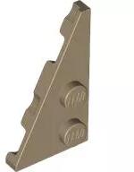 LEGO® 65429c69 - LEGO sötét krémszínű lap 4 x 2 méretű, lecsapott, balos (65429c69)