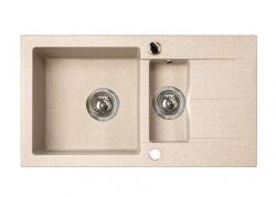 Marmorin Isao 1, 5 Medencés Mosogató Gyümölcsmosóval És Csepegtetővel 780X435X170 Sand