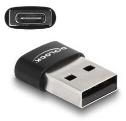 Delock USB 2.0 adapter A-típusú USB apa - USB Type-C anya fekete