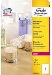 AVERY L7784-25 210x297mm 25db-os poliészter víztiszta etikett (L7784-25)