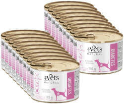  marka niezdefiniowana 4Vets Cukorbetegség Kutyaeledel 18x185g