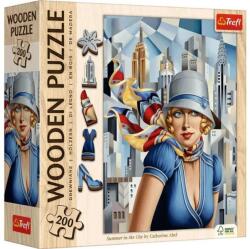 Trefl 20251 - Catherine Abel - Summer in the City - 200 db-os Wooden Contour Fa Puzzle (20251)