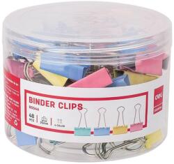 Bluering Binder csipesz DELI 25 mm színes 48 darabos (DEL08554) - nyomtassingyen