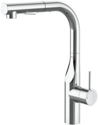 Roca Glera hidegindítású L-alakú konyhai csaptelep kihúzható zuhanyfejjel, króm A5A854DC00 (A5A854DC00)