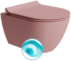 SAPHO Gsi Pura SWIRLFLUSH fali WC csésze 36x50 cm, DualGlaze bevonat, matt rózsaszín 881624 (881624)