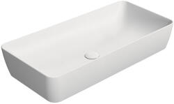 SAPHO Gsi Nubes pultra helyezhető kerámia mosdótál 80x40cm, matt fehér 904009 (904009)