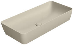 SAPHO Gsi Nubes pultra helyezhető kerámia mosdótál 80x40cm, matt kréta 904008 (904008)