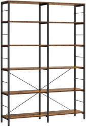 VASAGLE Ipari Stílusú 5 Szintes Könyvespolc Vintage Barna-Fekete (EUZ-LLS114B01V1)
